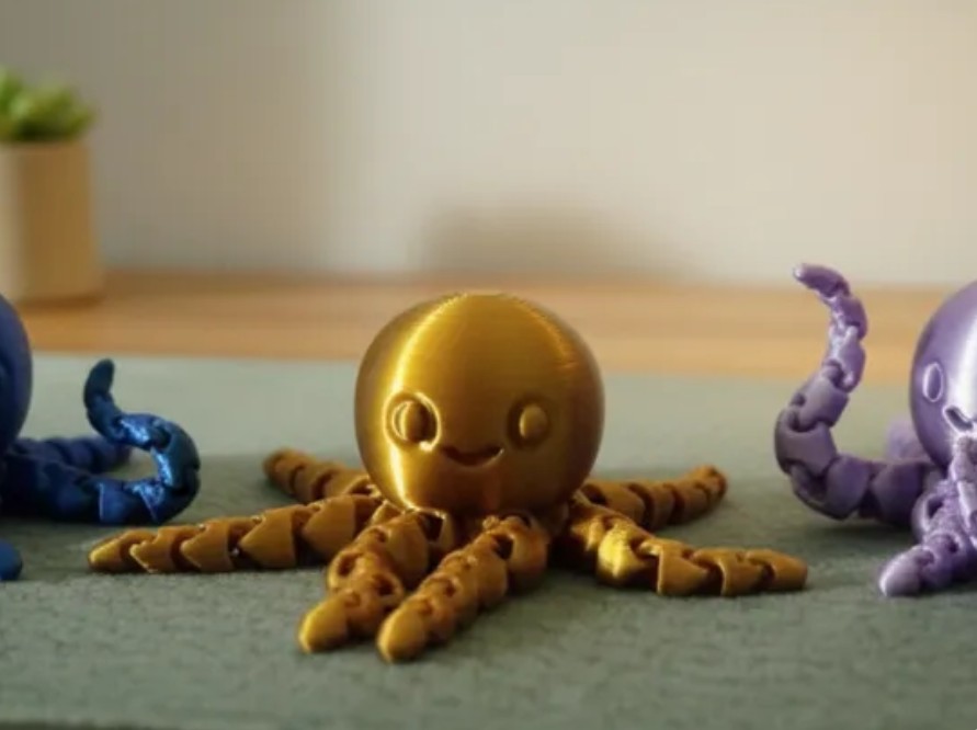 Blue articulated flexi octopus